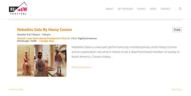 Nobodies Gala by Hoesy Corona at the Re:New Festival in Pittsburgh this fall!