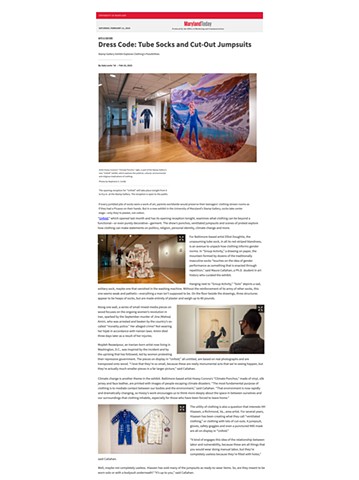 Hoesy Corona featured in group exhibition UNFOLD reviewed by Maryland Today UMB