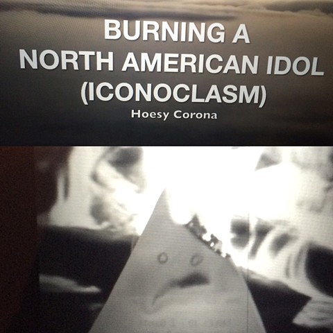 "Burning a North American Idol" (Iconoclasm) 2015