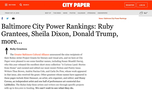 Hoesy Corona in City Paper's Power Rankings