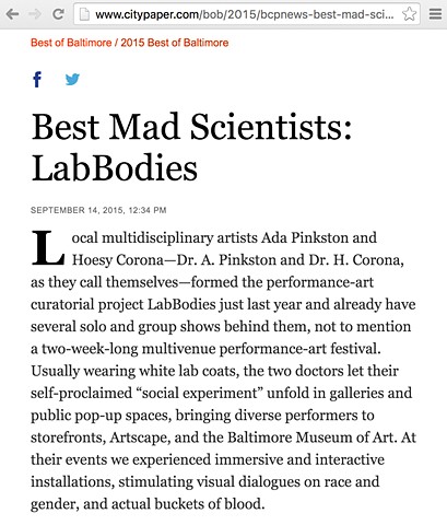 City Paper | Best of 2015 | Best Mad Scientists 