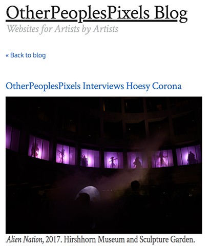 Hoesy Corona Interviewed by OtherPeoplesPixels 