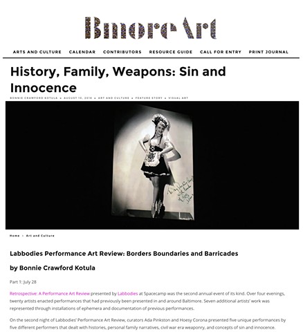 Labbodies Performance Art Review 2016 | reviewed in BmoreArt 