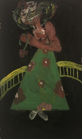lady in Green Flower