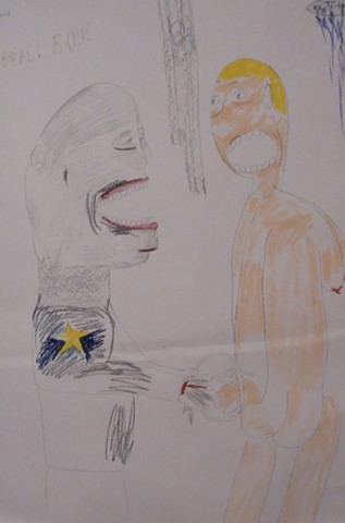 'the irony of black 5 - 0 / white female prisoner was acting up in the showers'