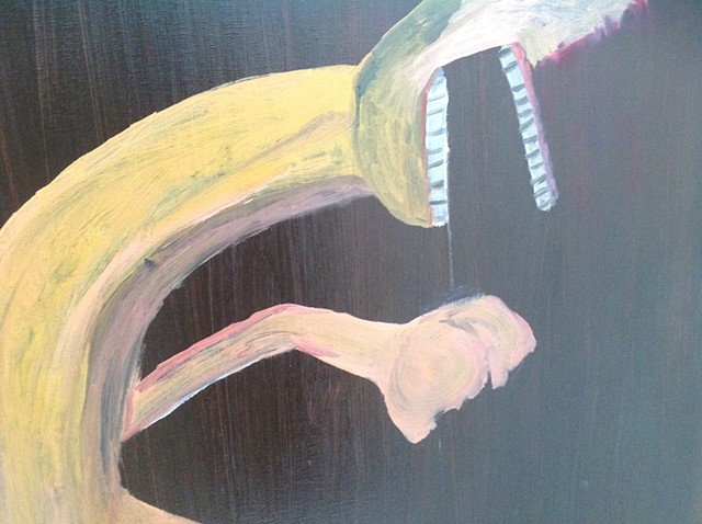 After Goya & Bernhard's Glenn Gould Came Her On Wood Grain...(Music Be the song of life, so sing on?) (Detail)