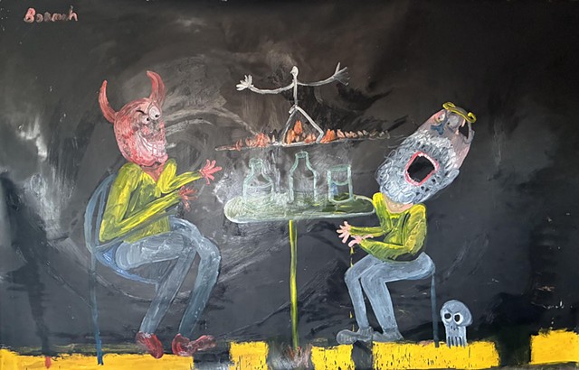 Bonnie & Clyde after Penck