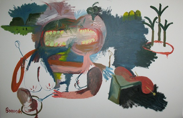 'lesbian food sex (after Dalí)'