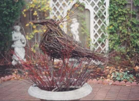Woven Willow Garden Bird