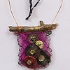 INSPIRED BY JOSEPH CORNELL
"Brooklyn Twig With Vintage Buttons & Buddha Dangle"