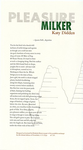 Broadside of a poem by Katy Didden.