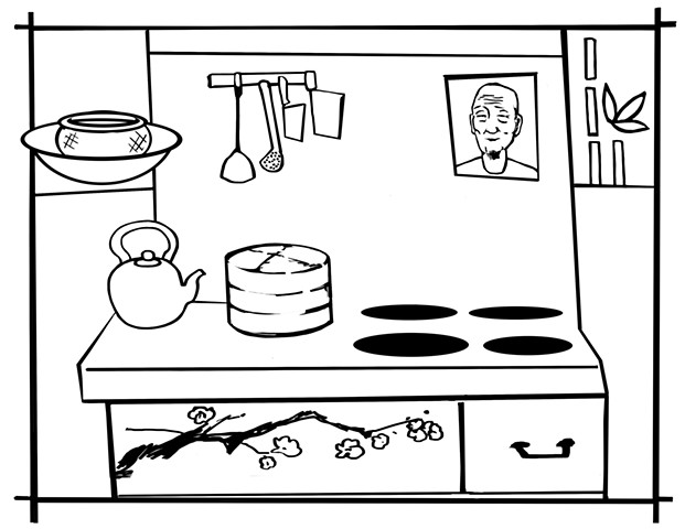 UUA curriculum for ages 3-7 coloring page for the story "The Picture on the Wall" 