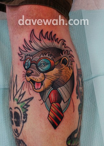 otter tattoo by dave wah at stay humble tattoo company in baltimore maryland the best tattoo shop in baltimore maryland