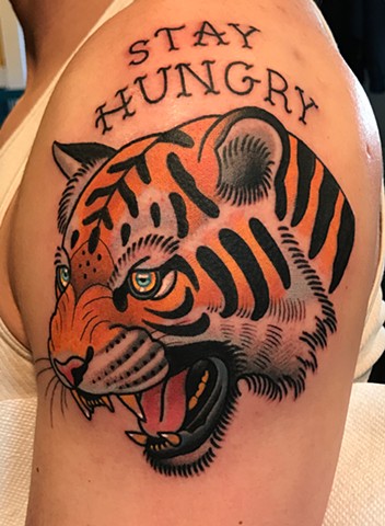 tiger tattoo by dave wah at stay humble tattoo company in baltimore maryland the best tattoo shop and artist in baltimore maryland