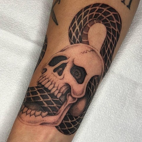 Skull and Snake by Logan McCracken