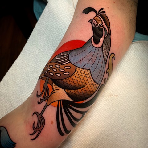 california quail tattoo by dave wah at stay humble tattoo company in baltimore maryland the best tattoo shop and artist in baltimore maryland
