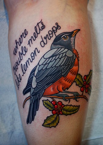 robin tattoo by dave wah at stay humble tattoo company in baltimore maryland
