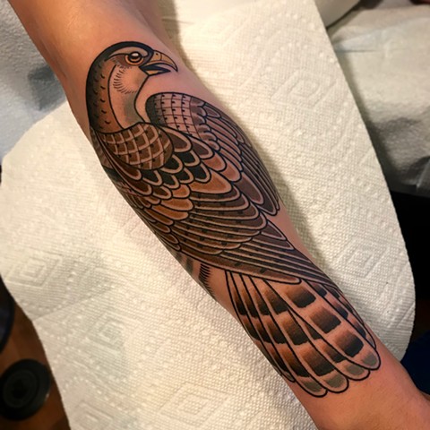 hawk tattoo by dave wah at stay humble tattoo company in baltimore maryland the best tattoo shop and artist in baltimore maryland