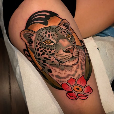 snow leopard tattoo by dave wah at stay humble tattoo company in baltimore maryland the best tattoo shop and artist in baltimore maryland