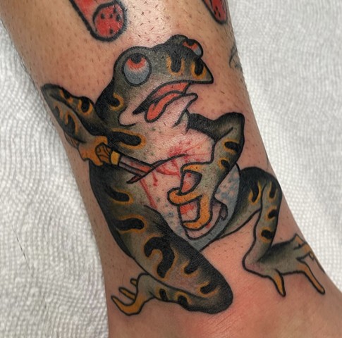 Frog Tattoo by Fran Massino