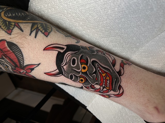 Hannya tattoo by Jason Ziegler