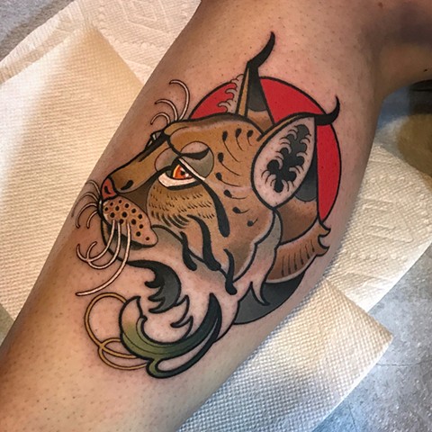 lynx tattoo by dave wah