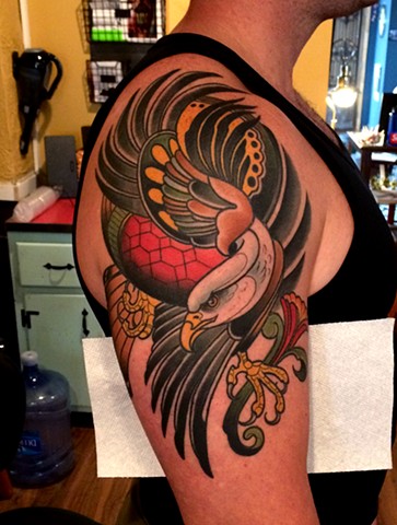 Bird tattoo by Dave Wah