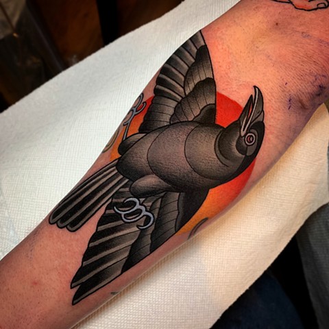 bird tattoo by dave wah at stay humble tattoo company in baltimore maryland the best tattoo shop and artist in baltimore maryland