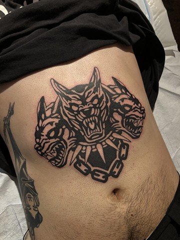 3 dogs tattoo by Connie Kang 