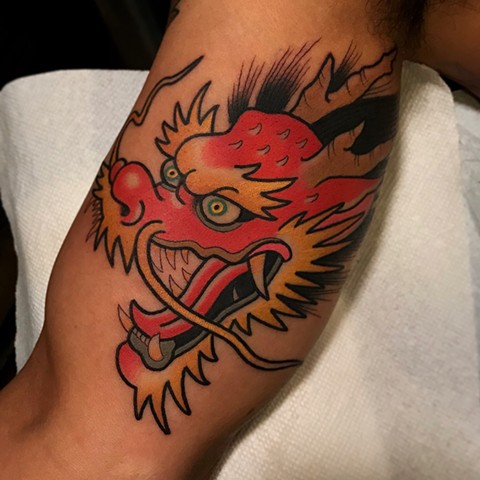 dragon tattoo by dave wah at stay humble tattoo company in baltimore maryland the best tattoo shop and artist in baltimore maryland