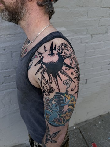 Mace tattoo by Connie Kang