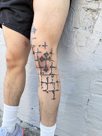 Crosses tattoo by Connie Kang