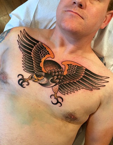 bird tattoo by dave wah