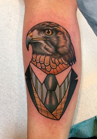 hawk tattoo by dave wah at stay humble tattoo company in baltimore maryland the best tattoo shop in baltimore maryland