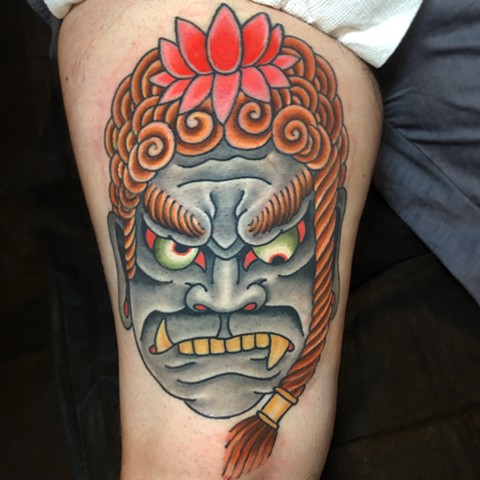 Fudo-Myoo tattoo by Fran Massino at stay humble tattoo company in baltimore maryland the best tattoo shop and artist in baltimore maryland specializing in Japanese tattoo
