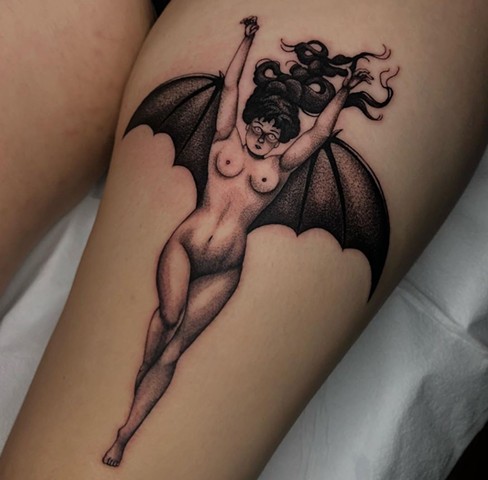 Bat Woman Tattoo by Logan McCracken