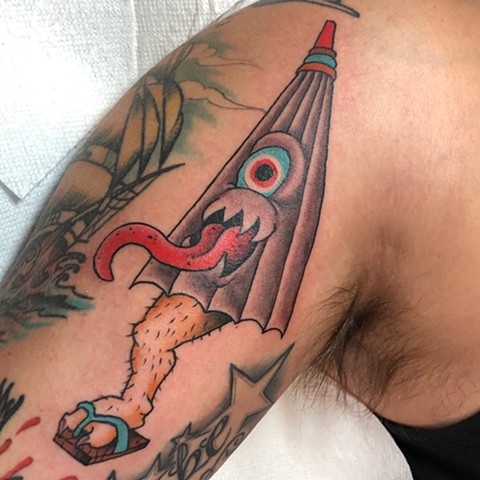 Yokai Japanese Tattoo  by Fran Massino at stay humble tattoo company in baltimore maryland the best tattoo shop and artist in baltimore maryland specializing in Japanese tattoo