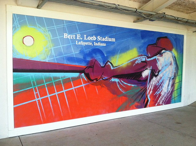 Loeb Stadium mural