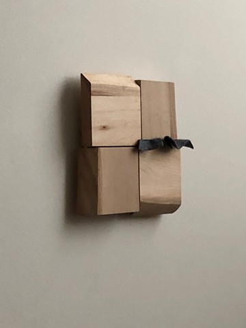 Robert Fields, “Any chance for...?" 2021. 11" H x 12" W x 3" D Inches. Wax & oil finished wood (maple) with wool felt. Art. Contemporary art. Sculpture. Wood. Abstract art. Wood sculpture. Wall sculpture. 