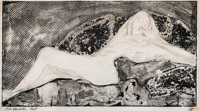 Cat. #2154, Rita lying on her back, 1965