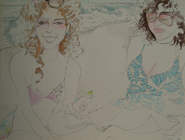 Cat. #84, Two women on the beach, 1982