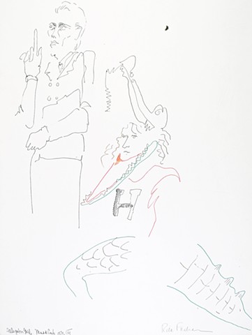 Cat. #1301, Alligator woman and a standing man, October 1979
