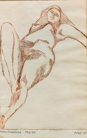 Cat. #2151, Nude self-portrait of Rita lying on her back, May 01, 1965