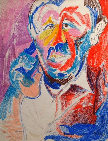 Portrait of a man holding phone, 1967, Cat. #396