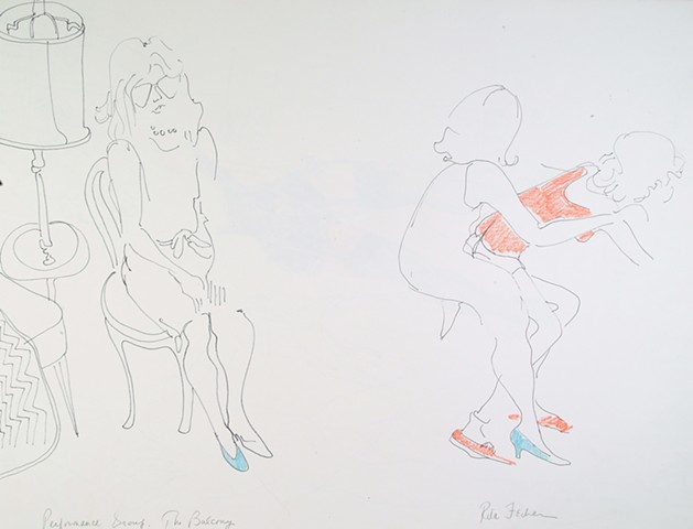 Cat. #1312, Woman sitting and two dancing, 1979