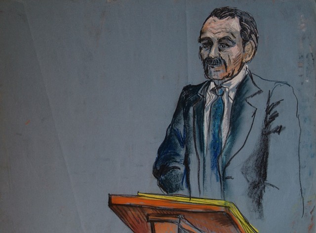 Cat. #304, Queens County Court House, Man at Podium, 1981-1987