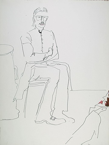 Cat. #1241, Sitting man with moustache, 1975