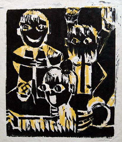 Cat. #154, Portrait of Three Sons, Early 1960's