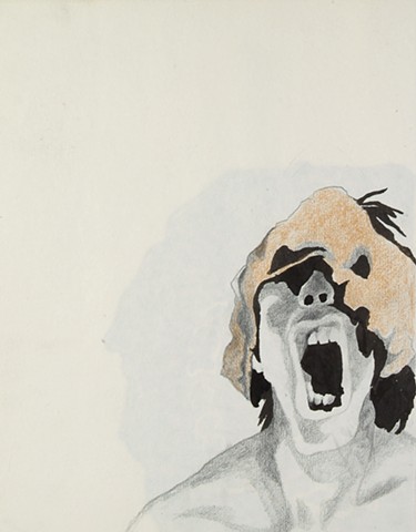 Cat. #1488, Man with open mouth, 1977