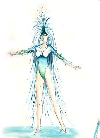 Costume Drawing, Water